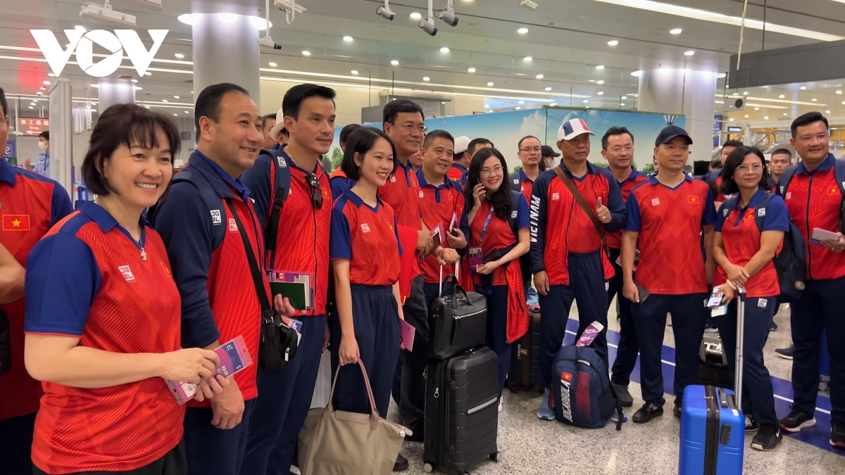 Đoàn thể thao Việt Nam có mặt tại Trung Quốc, sẵn sàng tranh tài ở ASIAD 19